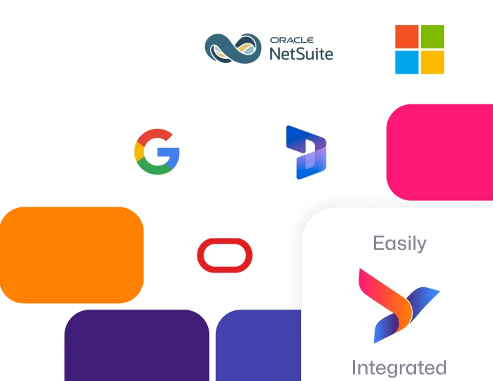 Illustration displaying integration logos - infithra easily integrates with business tools with open API
